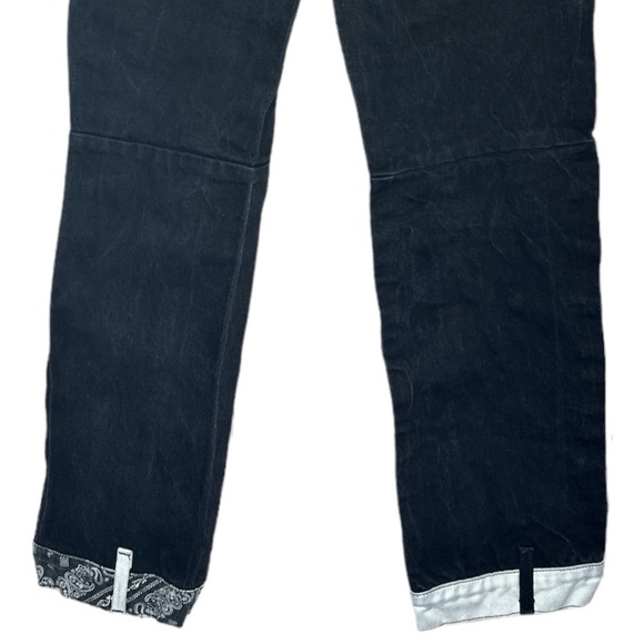 Revice Denim Matchmaker Double Up Black Bandana Patchwork Jeans Size 25 - Picture 8 of 13